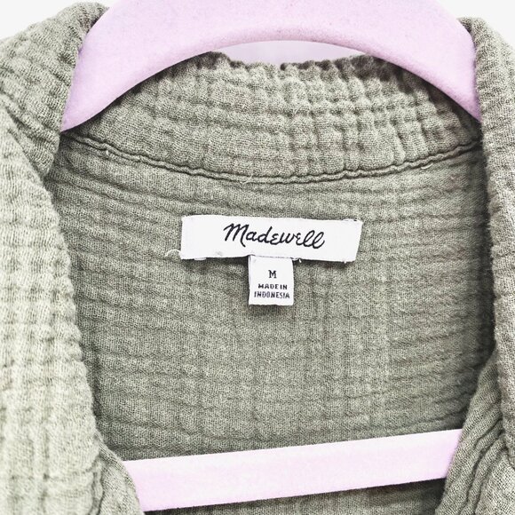 Madewell Lightspun Belted Safari Romper - Olive - Picture 5 of 10